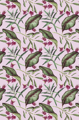 Estor enrollable con estampado de hojas tropicales