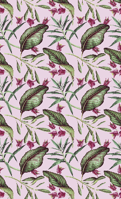 Estor enrollable con estampado de hojas tropicales