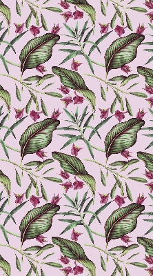Estor enrollable con estampado de hojas tropicales