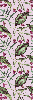 Estor enrollable con estampado de hojas tropicales