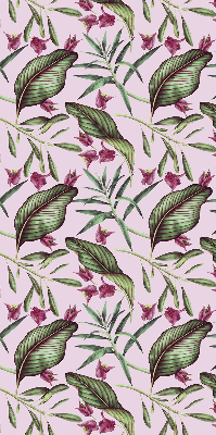 Estor enrollable con estampado de hojas tropicales