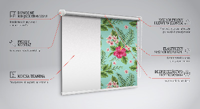 Estor enrollable para ventana de plantas exóticas