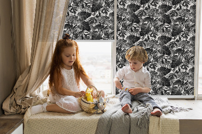 Modern roller blind en hojas grises