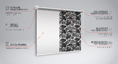 Modern roller blind en hojas grises
