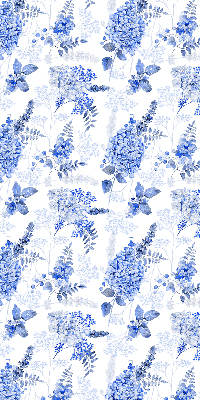 Modern roller blind en color flores azules