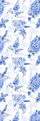 Modern roller blind en color flores azules