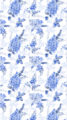 Modern roller blind en color flores azules