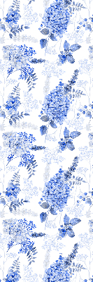 Modern roller blind en color flores azules