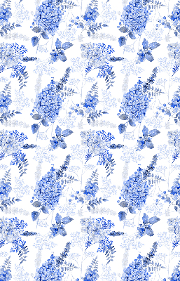 Modern roller blind en color flores azules