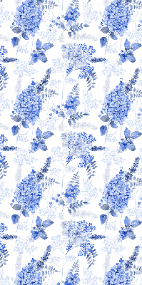 Modern roller blind en color flores azules