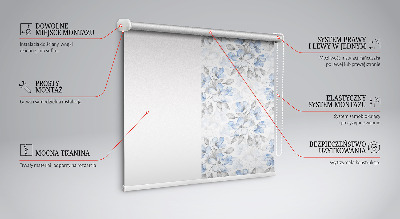 Estor enrollable para ventana flores
