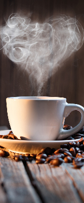 Modern roller blind una taza de café