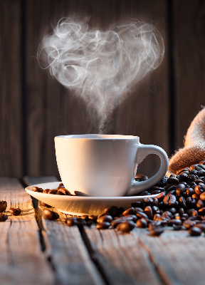 Modern roller blind una taza de café