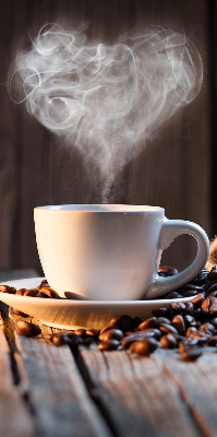 Modern roller blind una taza de café