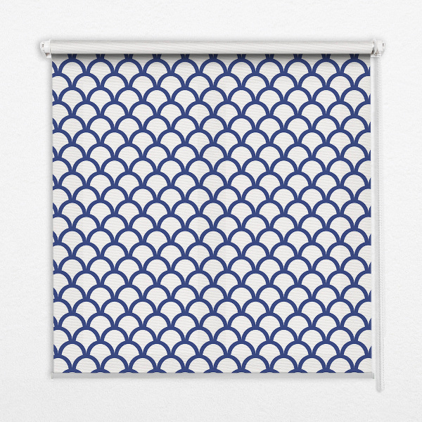 Modern roller blind en color de escamas azules