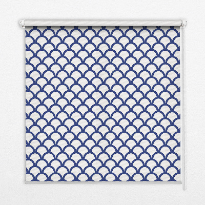 Modern roller blind en color de escamas azules