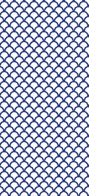 Modern roller blind en color de escamas azules