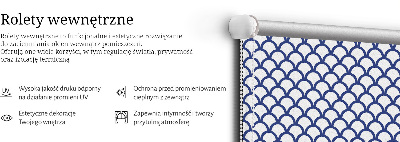 Modern roller blind en color de escamas azules