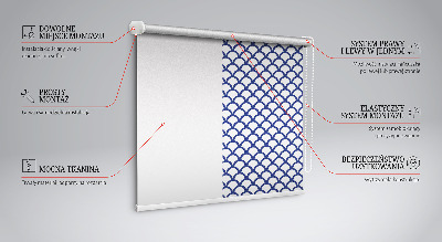 Modern roller blind en color de escamas azules