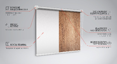 Estor enrollable para ventana de madera