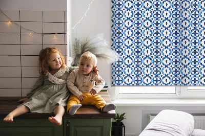 Modern roller blind con diseño Formas azules