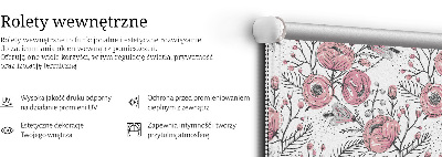 Estor enrollable con capullos florales del árbol