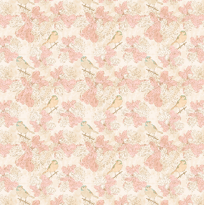 Modern roller blind pájaros entre las flores