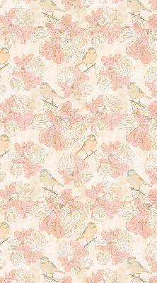 Modern roller blind pájaros entre las flores