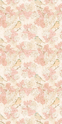 Modern roller blind pájaros entre las flores