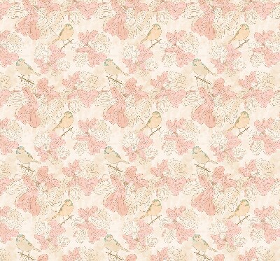 Modern roller blind pájaros entre las flores