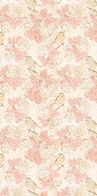 Modern roller blind pájaros entre las flores