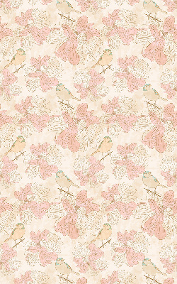 Modern roller blind pájaros entre las flores