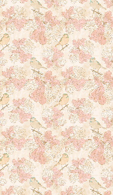 Modern roller blind pájaros entre las flores