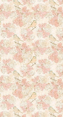 Modern roller blind pájaros entre las flores