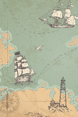 Mapa del océano modern roller blind