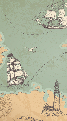 Mapa del océano modern roller blind
