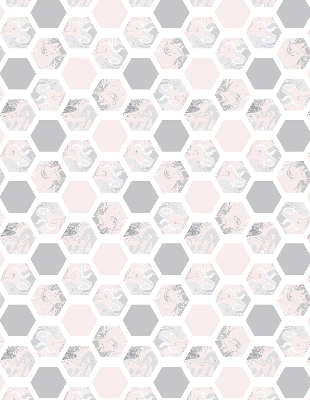 Modern roller blind con hexágonos