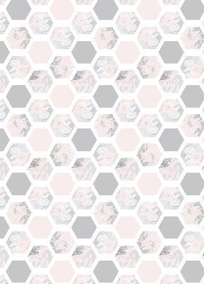 Modern roller blind con hexágonos