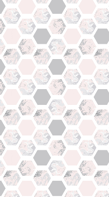 Modern roller blind con hexágonos