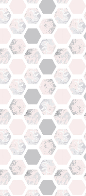 Modern roller blind con hexágonos