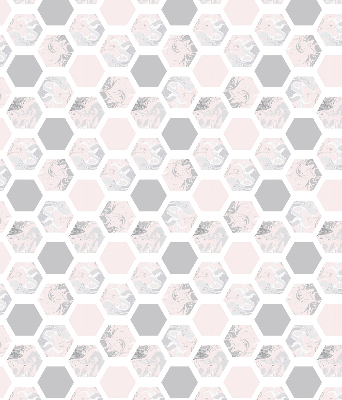 Modern roller blind con hexágonos