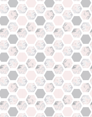 Modern roller blind con hexágonos