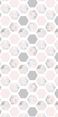 Modern roller blind con hexágonos