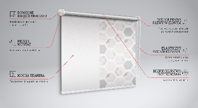 Modern roller blind con hexágonos