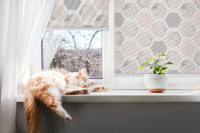 Modern roller blind con hexágonos
