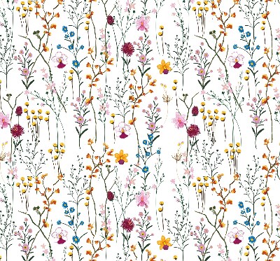 Modern roller blind con flores coloridas