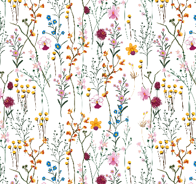 Modern roller blind con flores coloridas