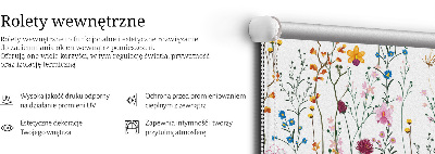 Modern roller blind con flores coloridas