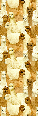 Modern roller blind un rebaño de alpacas