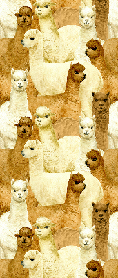 Modern roller blind un rebaño de alpacas